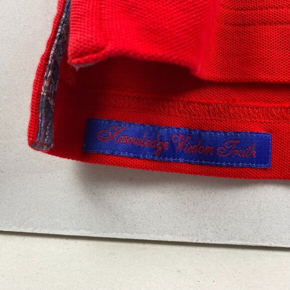 Robert Graham Men's Polo Shirt 2XL Red Paisley Placket - Picture 9 of 13